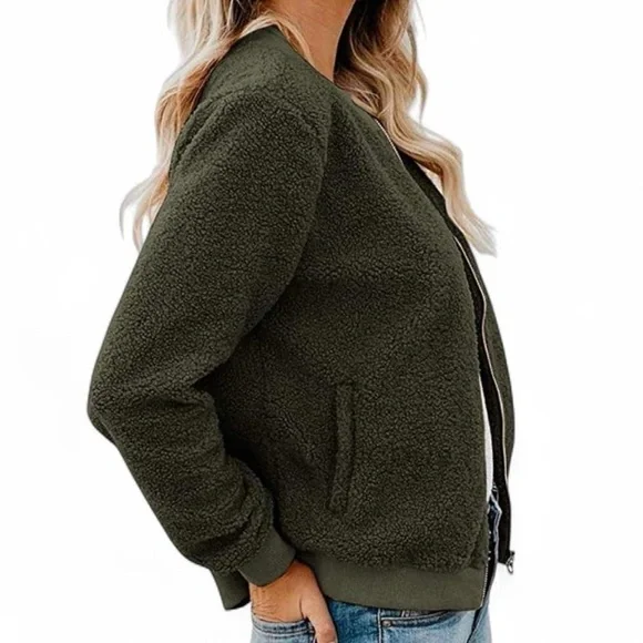 Green Bomber Jacket - Picture 2 of 6